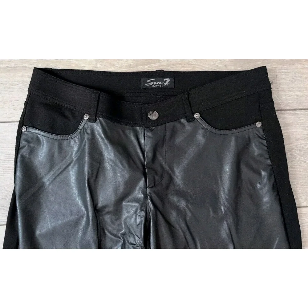 Seven 7 Pleather Front Rayon Women's Size‎ 32 Pants